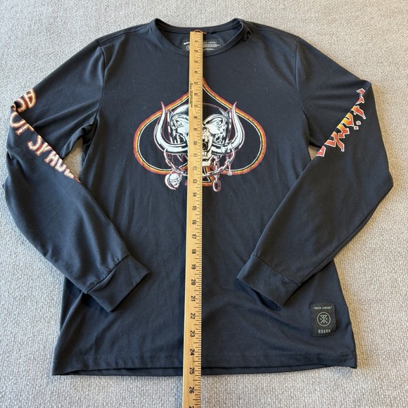 Motorhead Shirt Black Roark Run Amok Mathis Ace Of Spades Men's Long Sleeve Sz S - Picture 3 of 11